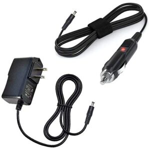 (taelectric) car charger +ac power adapter for coby tf-dvd6200 tf-dvd6207 portable dvd player