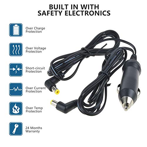 SupplySource Car DC Adapter for Philips PB9011/37 Dual Screen Blu-ray Player Auto Vehicle Boat RV Cigarette Lighter Plug Power Supply Cord Charger Cable PSU