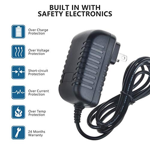 SupplySource AC/DC Adapter Charger + Car Charger for RCA DRC79108 Portable DVD Player Power