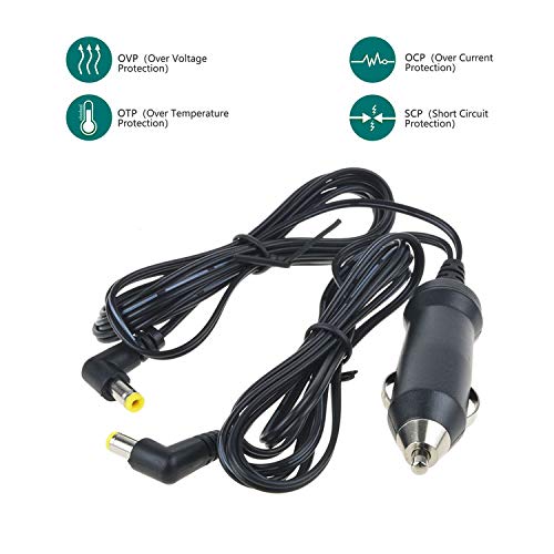 SLLEA Auto DC Car Charger for Philips PET726 PET9422 Dual Screens Portable DVD Player