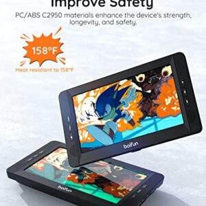 10.5" Portable DVD Player for Car, BOIFUN Dual Screen Car DVD Player with 7H Rechargeable Battery, HD Transmission, Support FM Out/USB/SD/Sync TV (1 Player + 1 Monitor + 2 Mounting Brackets)
