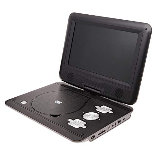 ONN 10" Portable DVD and Media Player with USB, Aux 3.5mm, & 5-hr Battery 180 Degree Swivel Screen 100008691 (Renewed)