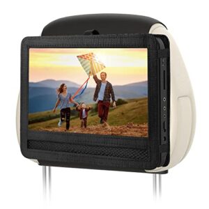 portable dvd player headrest mount holder car headrest mount holder strap case for swivel & flip style portable dvd player with 10 inch to 10.5 inch screen (xczb-10)