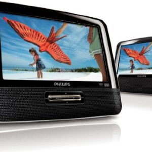Philips PD7012/37 7-Inch LCD Dual Screen Portable DVD Player, Black (Discontinued by Manufacturer)
