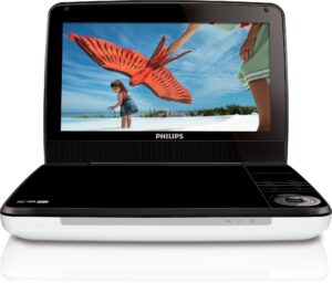 philips pd9000/37 9-inch lcd portable dvd player with 5 hour battery, white/black (old model)