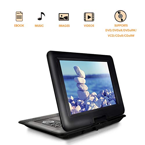 Trexonic 14.1" Portable DVD Player with Tft-LCD Screen and USB/SD/AV Inputs