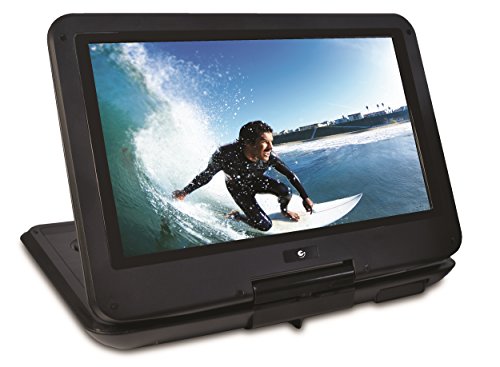 Ematic Portable DVD Player with 12-inch LCD Swivel Screen, Travel Bag, Headphones and Remote Control, Black