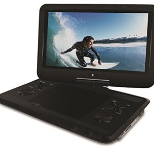 Ematic Portable DVD Player with 12-inch LCD Swivel Screen, Travel Bag, Headphones and Remote Control, Black