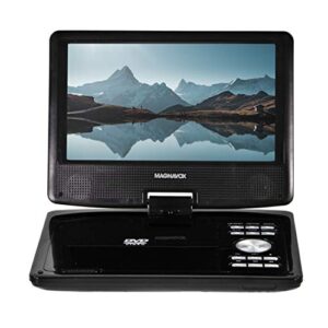 Magnavox MTFT713-BK Portable 9 Inch TFT Swivel Screen DVD/CD Player in Black