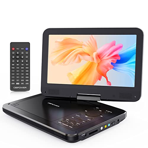 Portable DVD Player with 10.5" HD Screen by DBPOWER, Support Rechargeable,Multiple Disc Formats, USB/SD Card,with High Volume Speaker