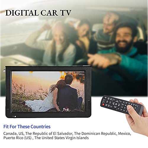 Acogedor 10" Portable HDMI Small TV, ATSC Car TV Digital Television Smart TV, 1080P HD Video Player with USB/TF Card Slot, Bracket, Built-in Rechargeable Battery