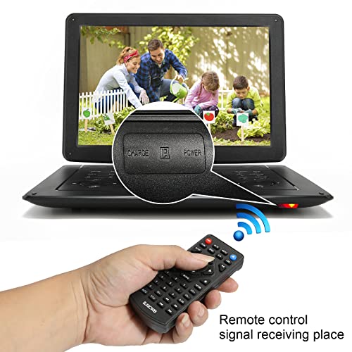 17.9" Portable DVD Player with 15.6" Large HD Screen,Support AV-in/Out and Multiple Disc Formats ,High Volume Speaker,with Extra Carrying Bag,Black……