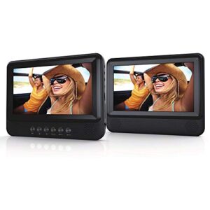 ledvance sylvania sdvd7751 7in dual screen portable dvd player – black (renewed)