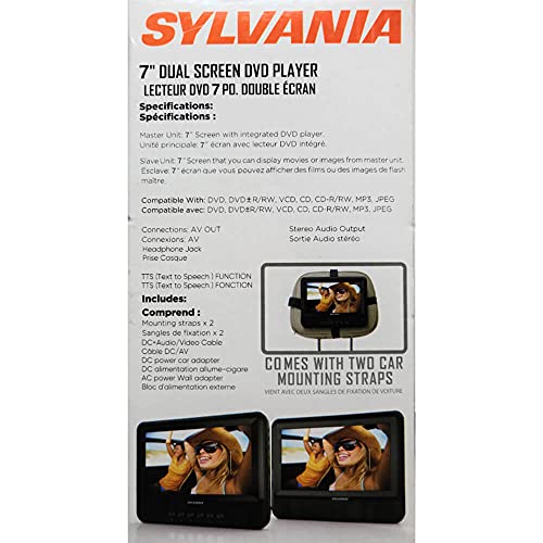 SYLVANIA SDVD7751 / SDVD7751R / SDVD7751R 7 Dual Screen Portable DVD Player - Recertified