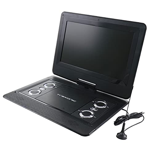 Trexonic 12.5 Inch Portable TV+DVD Player with Color TFT LED Screen and USB/HD/AV Inputs