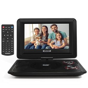 sqqbzz 12.5″ portable dvd player with 10.5″ swivel screen, high volume speaker，black