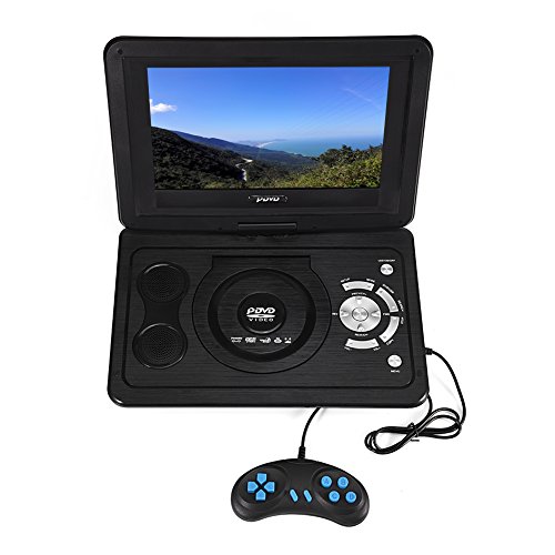 Zerone 13.9inch HD Portable DVD Player, MP3/CD/TV Player with Swivel Screen Built-in Rechargeable Battery Supported Secure Digital Memory Card and USB Direct Play (US Plug 110-240V)