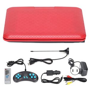 6.8 inch portable dvd player, car tv player portable hd children’s dvd player multifunctional convenient mobile dvd player for car and outdoor 110‑240v(red)