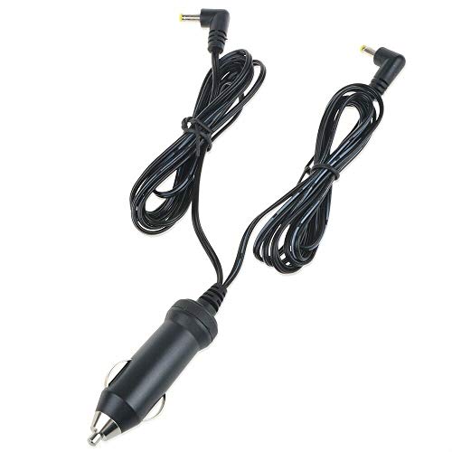 New Car DC Adapter Y Cable 2 Output Compatible with Sylvania Sdvd8730 Sdvd8732 Sdvd8706 Sdvd8706b Sdvd8727 Sdvd8791 Sdvd8735 Sdvd8737 SDVD7751 7" Dual Screen Portable DVD Player 9-12V Power