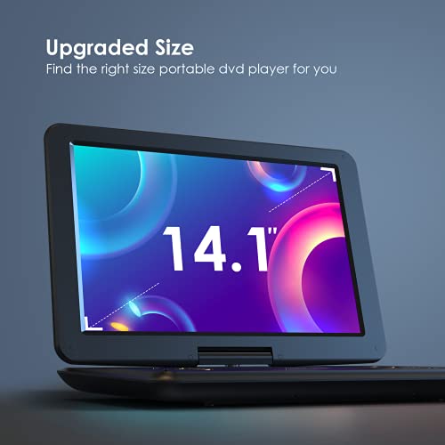 ieGeek 16.9'' Purple Portable DVD Player and 16.9'' Black Portable DVD Player