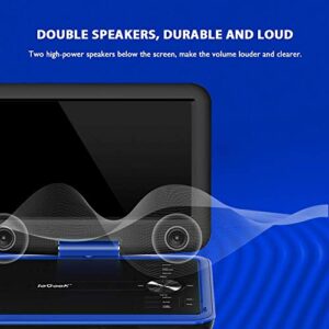 ieGeek 11.5 inchBlue and Black Portable DVD Player Bundle