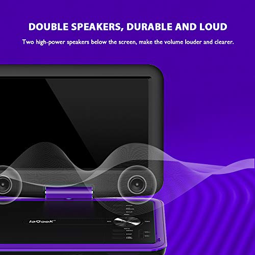 ieGeek 16.9'' Purple Portable DVD Player and 11.5'' Purple Portable DVD Player