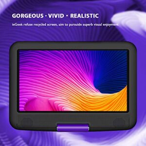 ieGeek 16.9'' Purple Portable DVD Player and 11.5'' Purple Portable DVD Player