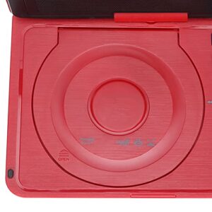 Zunate 6.8'' Portable Mini DVD Player, with 270° Swivel HD LCD Widescreen Display Screen, Support USB/SD Card/Sync TV and Multiple Disc Formats, for Kids/Parent at Home/Travel(red)