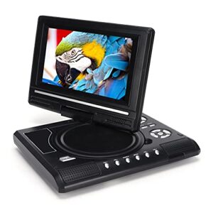 6.8inch/8.5inch portable dvd player with large hd lcd screen, 270° swivel mobile dvd player with remote control and gamepad, support analog tv function, pal, ntsc, games and fm radio(6.8″)