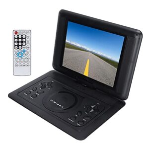 eboxer-1 12" Portable DVD Player with 270° High Brightness Swivel Screen, Supports AV/TV Player/FM Radio Receiver/Card Reader/DVD/Game Play,Remote Controller (Black)(US)