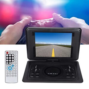 eboxer-1 12" Portable DVD Player with 270° High Brightness Swivel Screen, Supports AV/TV Player/FM Radio Receiver/Card Reader/DVD/Game Play,Remote Controller (Black)(US)