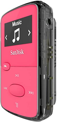 SanDisk 8GB Clip Jam MP3 Player, Pink - microSD card slot and FM Radio - SDMX26-008G-G46P