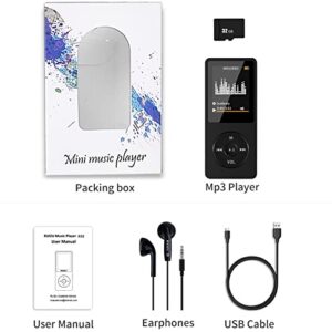 Music Player Bluetooth, Aigital MP3&MP4 Music Player with Speaker Built-in, 32GB Portable Digital Lossless Music Player for Kids, FM Radio/Recorder/Ebook/Clock, 128G Expanded, Earphone Included