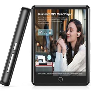 YFFIZQ 80GB MP3 Player with Bluetooth 5.1,2.8'' Full Touch Screen MP4 Player with Speaker,Portable HiFi Lossless Sound MP3 Player with FM Radio,Voice Recorder,E-Book,Armband,Support up to 128GB