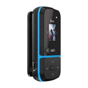 SanDisk 32GB Clip Sport Go MP3 Player, Blue - LED Screen and FM Radio - SDMX30-032G-G46B