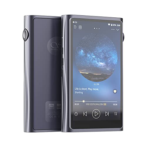 SHANLING M7 Digital Audio Player,Portable MP3/MP4 Player,Hi-Res Bluetooth Music Player,2.4G/5G WiFi|ES9038Pro DAC|5.0inch HD Screen|6+128GB|Android10 Snapdragon 665|16X MQA|3.5&4.4mm|900mW@32Ω Output