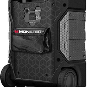 Monster Rockin' Roller 270 Portable Indoor/Outdoor Wireless Speaker, 200 Watts, Up to 100 Hours Playtime, IPX4 Water Resistant, Qi Charger, Connect to Another TWS Speaker (Slate)