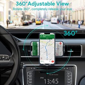 Wireless Car Charger, 15W Auto-Clamping Car Charger Mount, Air Vent Car Charging Holder for iPhone 14/14 Pro/13/13 Pro /12/12 Pro/ 11/11 Pro/Xr/Xs/X/8, Samsung S23/S22/S21(with QC 3.0 Car Charger)