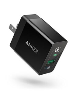 quick charge 3.0, anker 18w 3amp usb wall charger (quick charge 2.0 compatible) powerport+ 1 for anker wireless charger, galaxy s10e/s10/s9/s8/plus, note 9/8, lg v40/v30+, iphone, ipad and more