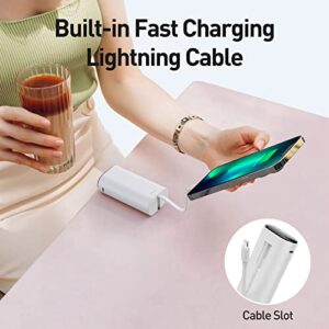 iWALK LinkPod Y2 Power Bank Fast Charging 9600mAh,Ultra Compact Portable Charger with Built in 18W PD Cable & LED Display,[2023 Upgrade]PD Battery Pack Portable Charger Compatible with iPhone 14/13/12