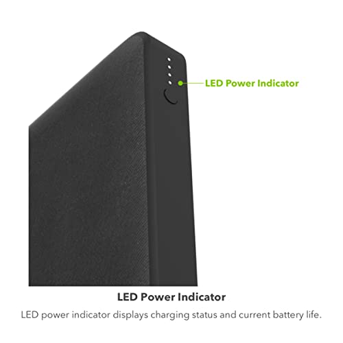 mophie Powerstation with PD Power Bank - 10,000 mAh Large Internal Battery, (1) USB-A Port and (1) 18W USB-C PD Fast Charging Input/Output Port, Travel-Friendly, Includes USB-A to USB-C Power Cord