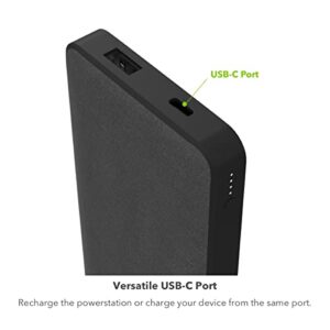 mophie Powerstation with PD Power Bank - 10,000 mAh Large Internal Battery, (1) USB-A Port and (1) 18W USB-C PD Fast Charging Input/Output Port, Travel-Friendly, Includes USB-A to USB-C Power Cord