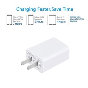 USB Wall Charger FOBSUNLAND ®. USB Wall Plug 5V 2.1A AC Power Adapter Compatible with iPhone,Pad,Samsung,Tablet,Kindle and More (White 2pack)