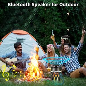 Vanten 2 Packs Outdoor Bluetooth Speakers, Bluetooth 5.0 Led Flame Speaker, IPX5 Waterproof Flame Torch Atmosphere Speaker, Flame Lamp, Gifts for Men Women, Decorations for Party Garden Home Patio