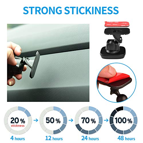 APPS2Car 3M Vhb Sticky Adhesive Pads Replacement Mounting Tape 4 Pcs, Dashboard Sticker Pads for Magnetic Phone Car Mount,Car Mount Adhesive,Double Sided 3M Adhesive Pads,Car Mount Sticker Tapes