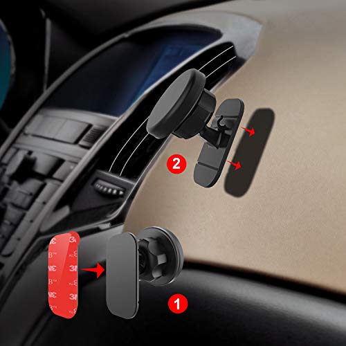 APPS2Car 3M Vhb Sticky Adhesive Pads Replacement Mounting Tape 4 Pcs, Dashboard Sticker Pads for Magnetic Phone Car Mount,Car Mount Adhesive,Double Sided 3M Adhesive Pads,Car Mount Sticker Tapes