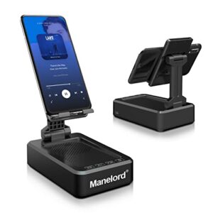 Cell Phone Stand with Wireless Bluetooth Speaker Compatible for iPhone/Samsung/iPad Tablet, Anti-Slip Design Phone Stand with HD Surround Sound Bluetooth Speaker for Home,Office,Outdoor etc.