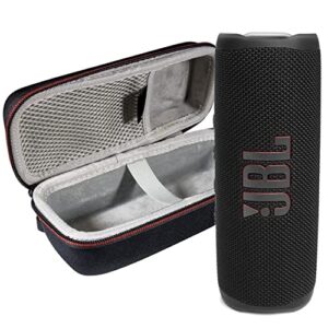 jbl flip 6 waterproof portable wireless bluetooth speaker bundle with hardshell protective case (black)