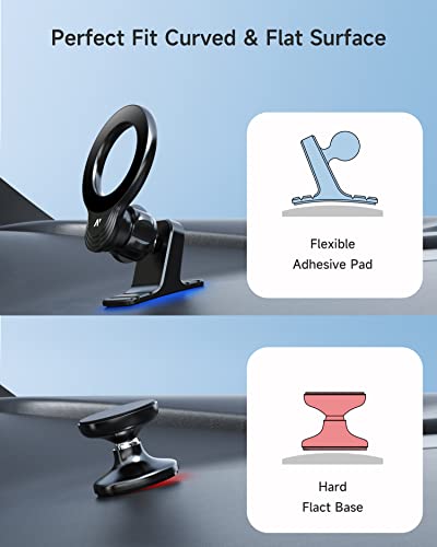 Compatible with Magsafe Car Mount, Magnetic Phone Holder for Car [Strongest Magnets],2 in 1 Super Stable Dashboard & Air Vent Car Phone Mount Fit for iPhone 14/14 Pro/14 Max/13/13 Pro All Phones