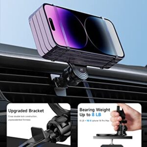 Compatible with Magsafe Car Mount, Magnetic Phone Holder for Car [Strongest Magnets],2 in 1 Super Stable Dashboard & Air Vent Car Phone Mount Fit for iPhone 14/14 Pro/14 Max/13/13 Pro All Phones